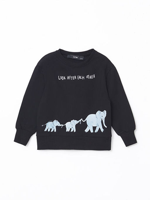 Bisiklet Yaka Bask?l? Erkek Bebek E?ofman Tak?m - Waikiki фото 2