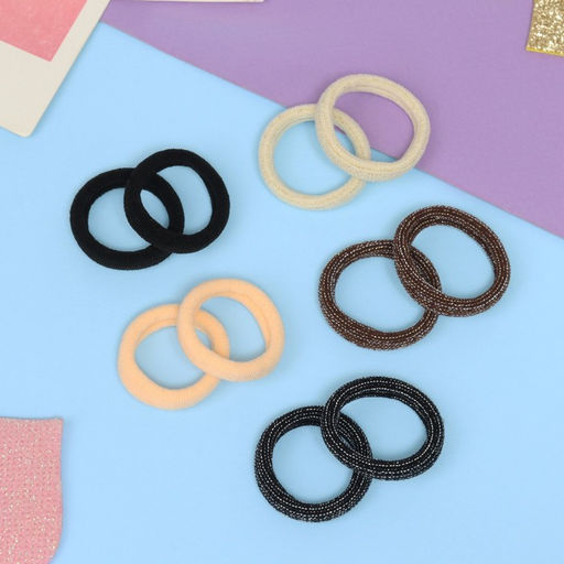 Цена за 6 шт. Резинки для волос «Махрушка спорт», набор 10 шт., полоски блеск нежность, 2.5 см