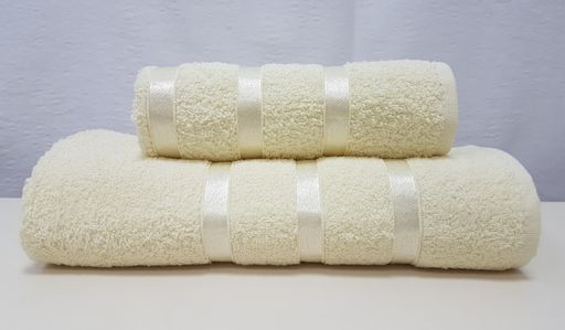Комплект полотенец (подарочная упаковка) Gulcan SWAN Vip cotton 2 шт. (50x90, 70x140) AKGUL24 КРЕМОВЫЙ