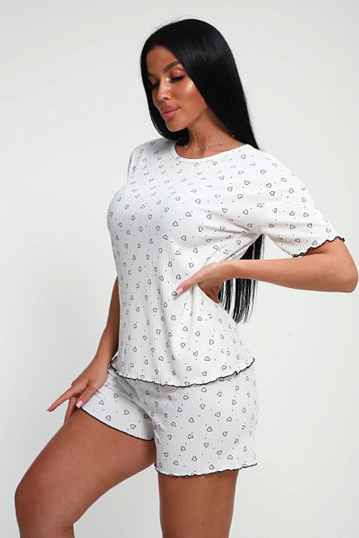 Пижама с шортами (01062, красный) - Плиона фото 11