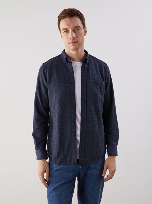 Regular Fit Uzun Kollu Gabardin Erkek G?mlek