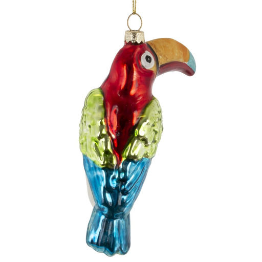 Украшение новогоднее "Птица Тукан", L8 W4 H12,5 см