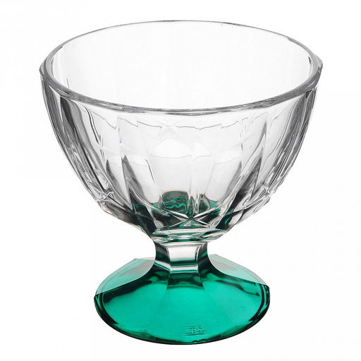 Креманка стеклянная Лак микс new д10,2см, h10,3см, форма Звезда, крашеное дно (Россия)