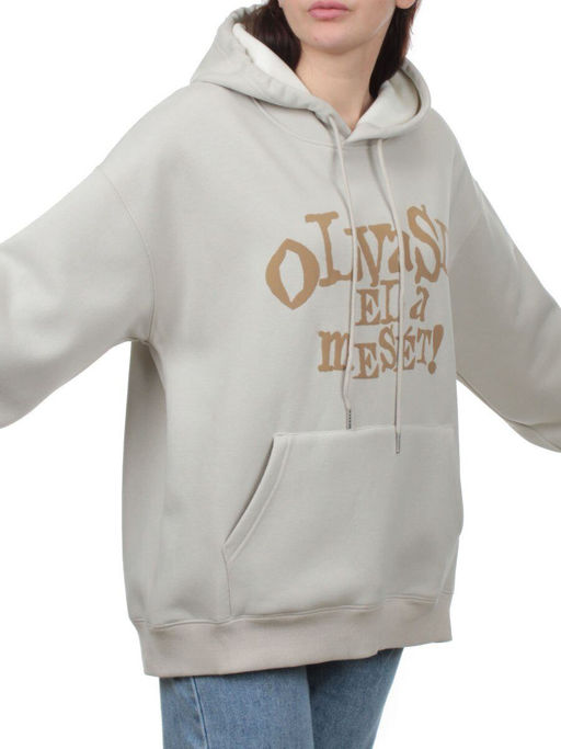 PG-I990I-2303 GRAY Худи женское (90% хлопок, 10% полиэстер) - Fashion фото 2