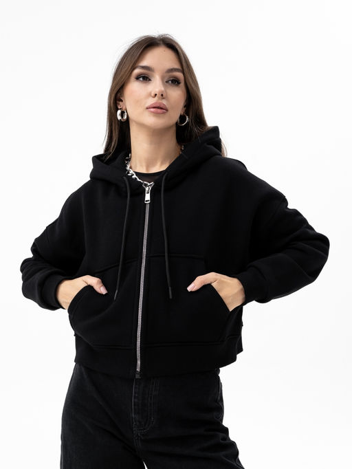 Толстовка укороченная футер 3х нитка с начесом. - Binita фото 5