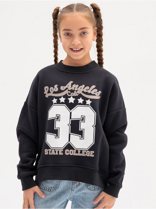 Свитшот 33 детский девочка графит - София фото 4