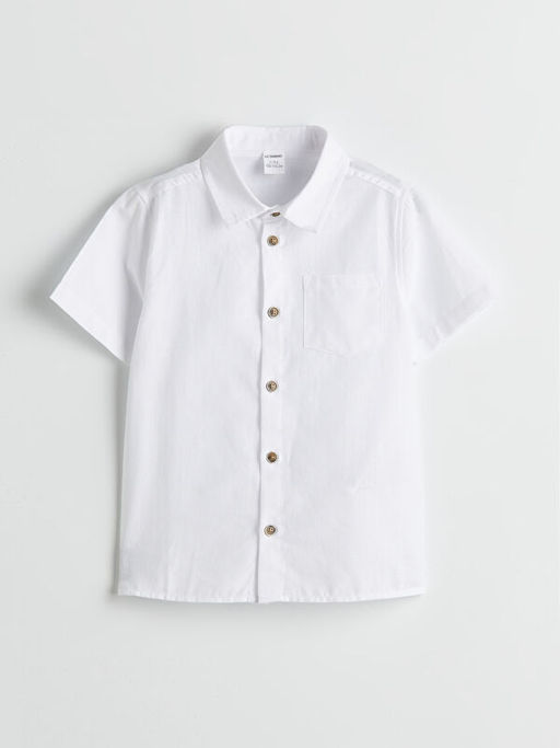 Basic Cepli Erkek ?ocuk Poplin G?mlek