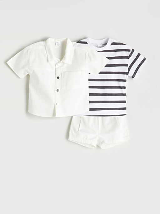 ?izgili Erkek Bebek Tak?m 3l?