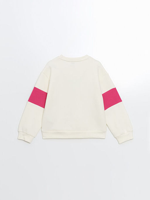 Bisiklet Yaka Sonic Bask?l? K?z ?ocuk Kal?n Sweatshirt - Waikiki фото 3