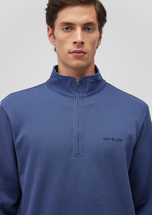 Lacivert Sweatshirt - Mavi фото 5