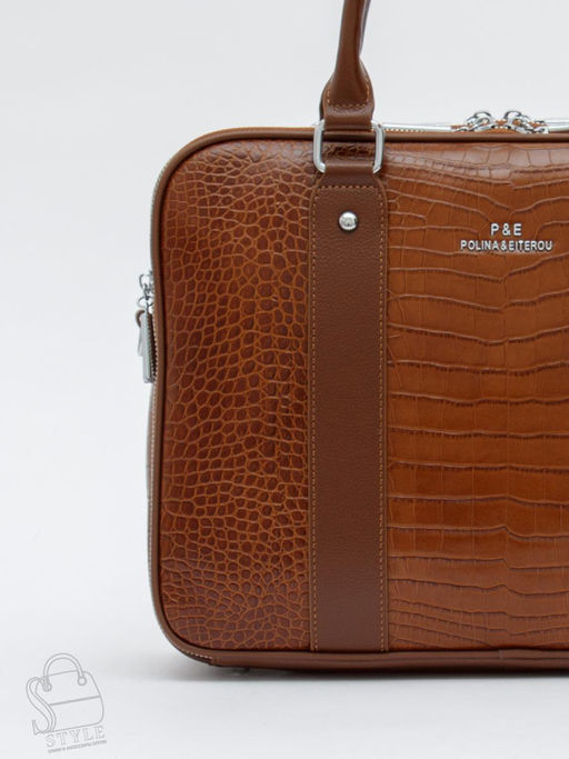 Сумка женская кожаная 2457Y caramel Polina&Eiterou