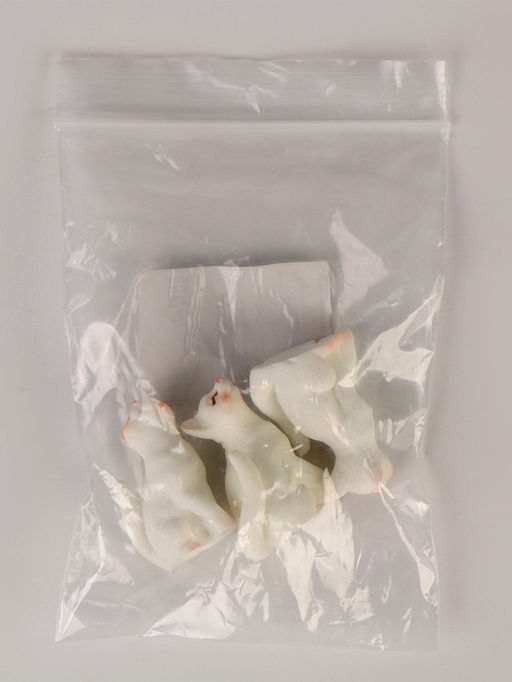 Миниатюра кукольная «Милый котик», набор 3 шт., размер 1 шт. — 1,5 × 2,4 × 4 см