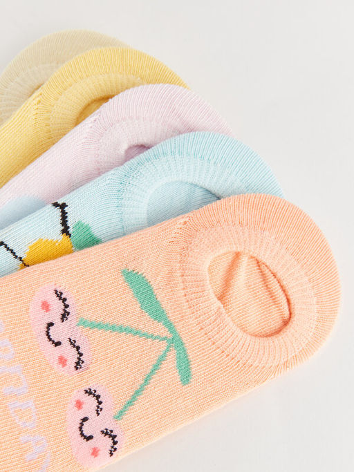 Desenli K?z ?ocuk Patik ?orap 5li - Waikiki фото 3