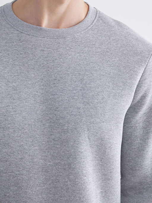 Bisiklet Yaka Erkek Sweatshirt