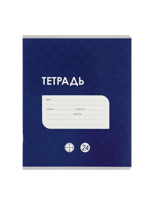 Набор тетрадей 24 листа в клетку Calligrata «Однотонная Классика с уголком», обложка мелованный картон, серые листы, 10 шт.