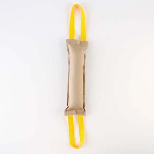 Игрушка-кусалка с 2 ручками, холща, 28 х 8 см - Пушистое счастье фото 3