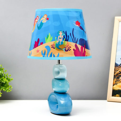 Настольная лампа с абажуром RISALUX «Русалки», Е14, 15 Вт, 25×25×38 см