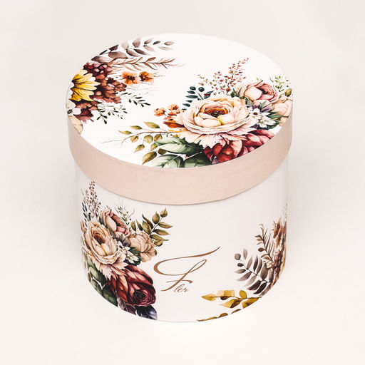 Набор шляпных коробок 5 в 1 «Пёстрые цветы» , 22 × 19.5 , 14×13 см