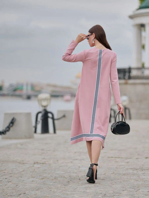 Платье с тесьмой по низу 92% хлопок, 8% эластан - Tantino фото 16