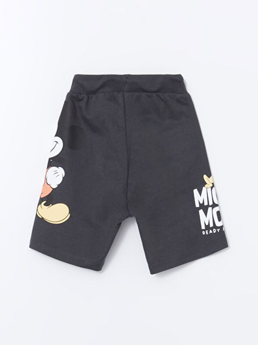 Beli Lastikli Mickey Mouse Bask?l? Erkek ?ocuk ?ort