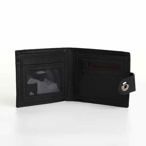 Портмоне мужское на магните, отдел для карт, монет, чёрное