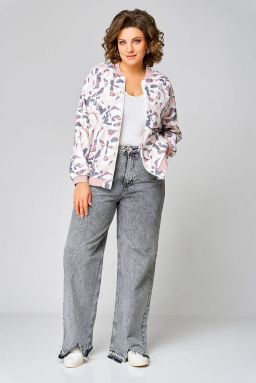 Бомбер Swallow 789 черный+принт леопард  фото 34