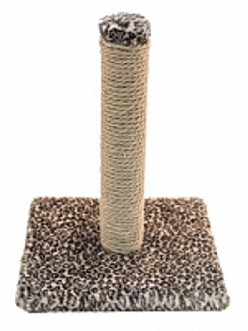 Стойка Редпл. на подст. 30*30h40см (столбик джут, мех) 8292леопард