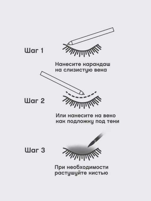 Vivienne Sabo Карандаш-каял д/гл гелевый Liner Virtuose 01 черный  фото 8