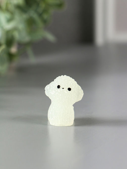 Цена за 2 шт. Набор фигурок полистоун флюоресцентный «Терьерчики», 4 шт., 2×2.7×3 см