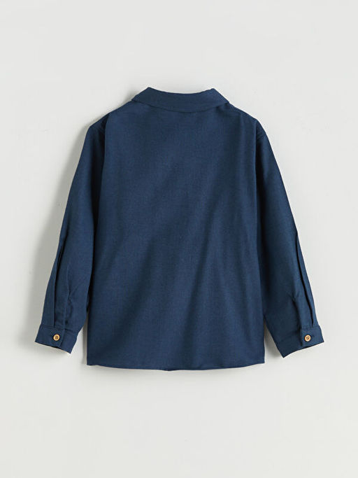 Basic Gabardin Uzun Kollu Erkek ?ocuk G?mlek