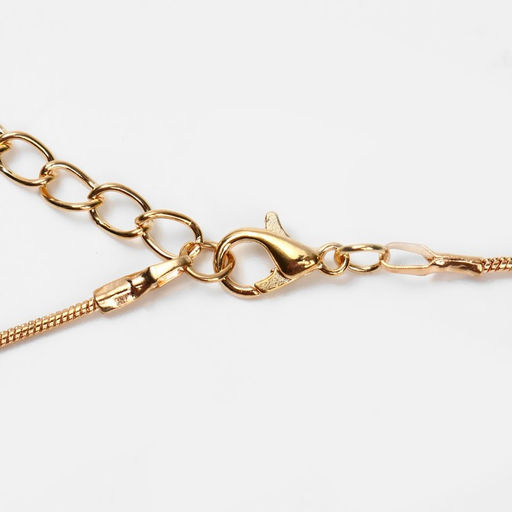 Кулон «Стразинка» в цапе, белый в золоте, 40 см