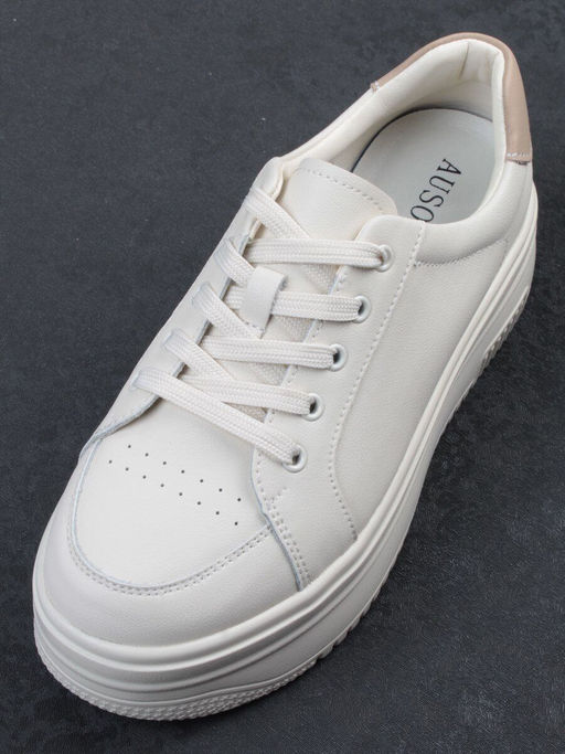 03-YC457-1 BEIGE Кроссовки женские (натуральная кожа)