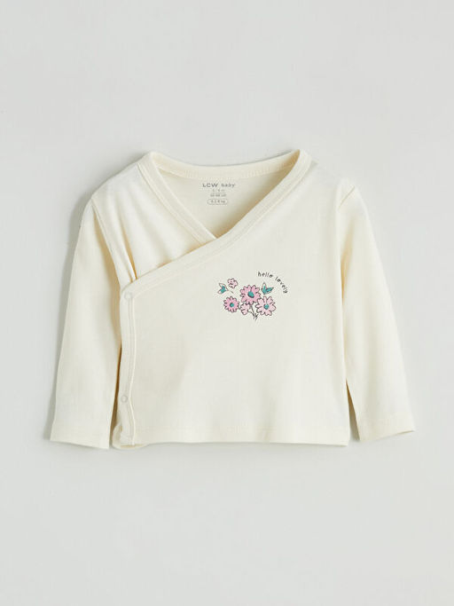 V Yaka ?i?ekli K?z Bebek Ti??rt