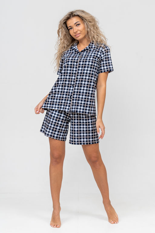 Костюм женский Натали из хлопка в клетку  фото 45