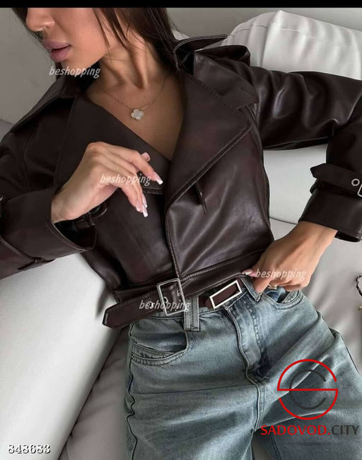 Кожаная женская куртка - Bruno фото 4