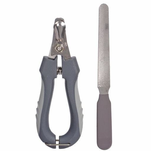 Цена за 2 шт. Набор для груминга "Ухоженный Бро", когтерез и пилка, цвет серый (блистер U)