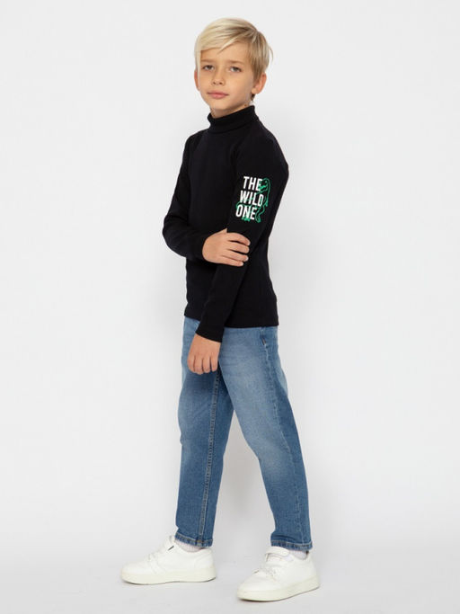 CRB wear/CWKB 63710-22-387 Водолазка для мальчика,черный/Ex.Cherubino  фото 2