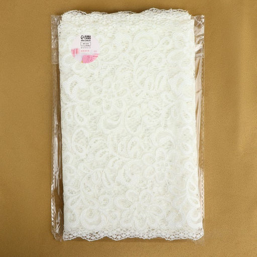 Кружевная эластичная ткань, 220 мм, 2.7±0.5 м, белая