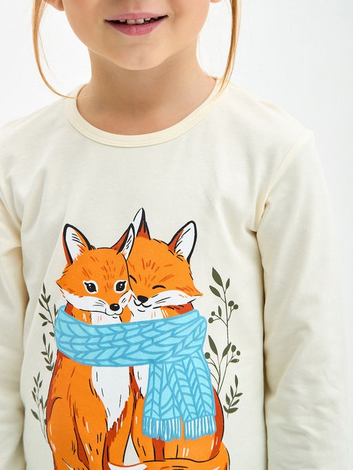 Молочный джемпер для девочки с принтом - Kogankids фото 12
