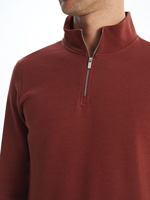 Dik Yaka Erkek Sweatshirt