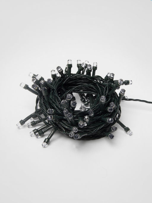 ULD-S0800-100/DGA MULTI IP20 CRYSTAL-1 Гирлянда светодиодная с контроллером Кристал-1, 8м. 100 светодиодов. Разноцветный свет. Провод зеленый. ТМ Uniel