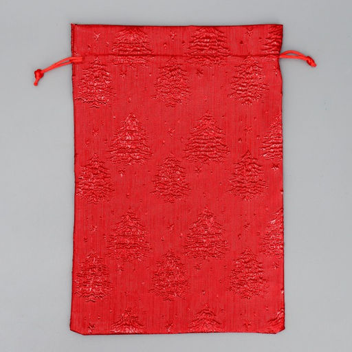 Цена за 5 шт. Мешочек подарочный новогодний парча «Ёлочка», 20×30 см ± 1.5 см