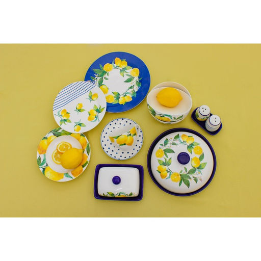 Маслёнка Доляна «Лимон», 17×12×8,5 см, доломит, белая