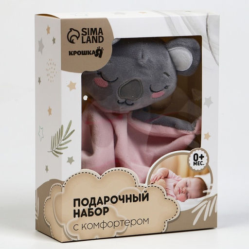Подарочный набор «Коала», мягкая игрушка, держатель для пустышки