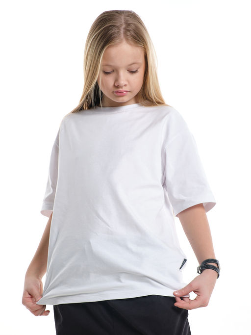 Футболка с принтом на спине 22-9000 белый - Mini maxi фото 3