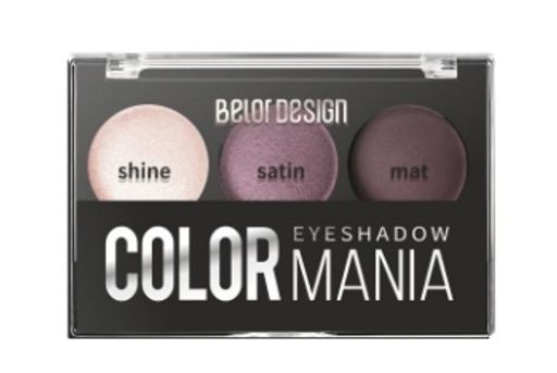 BelorDesign Тени для век COLOR MANIA 3-х цветные тон 037 первая сирень