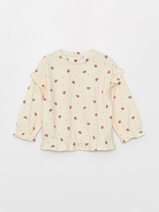 Bisiklet Yaka Uzun Kollu K?z Bebek Sweatshirt - Waikiki фото 3