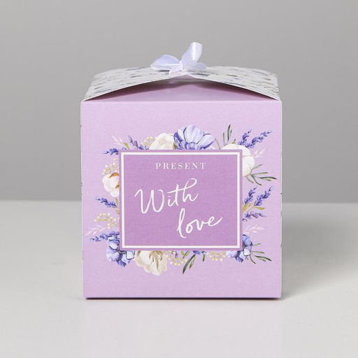 Цена за 2 шт. Коробка подарочная складная, упаковка, «With love», 12 х 12 х 12 см