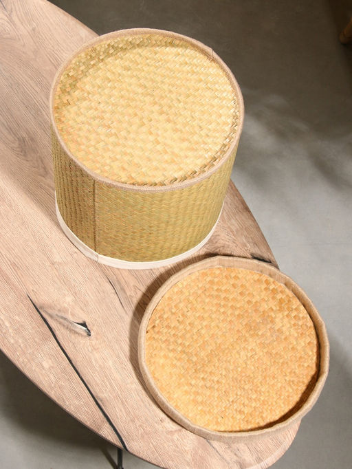 Корзина для белья с крышкой и тканевым подкладом, 303030 см, ротанг - Simaland фото 9