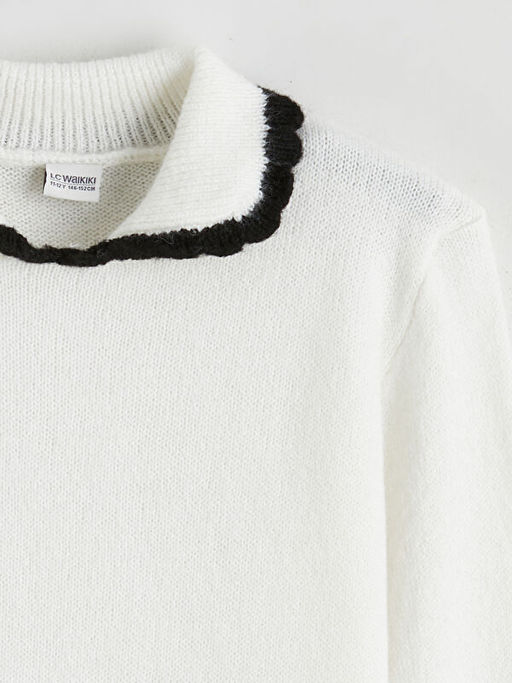 Polo Yaka K?z ?ocuk Kazak